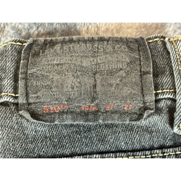 Faded black Levi's 510 Super Skinny Leg Jeans, size 27x27 - Picture 9 of 10